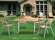 Aluminum teak tables